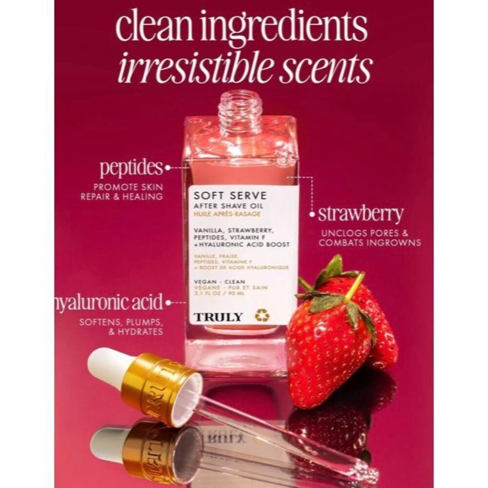 TRULY BEAUTY - NWT - Soft Serve After Shave Oil, 3.1 fl. oz. No Box - Picture 13 of 15